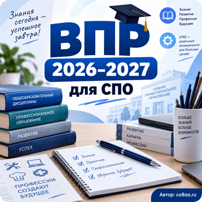 ВПР СПО 2026-2027: сроки, предметы и демоверсии